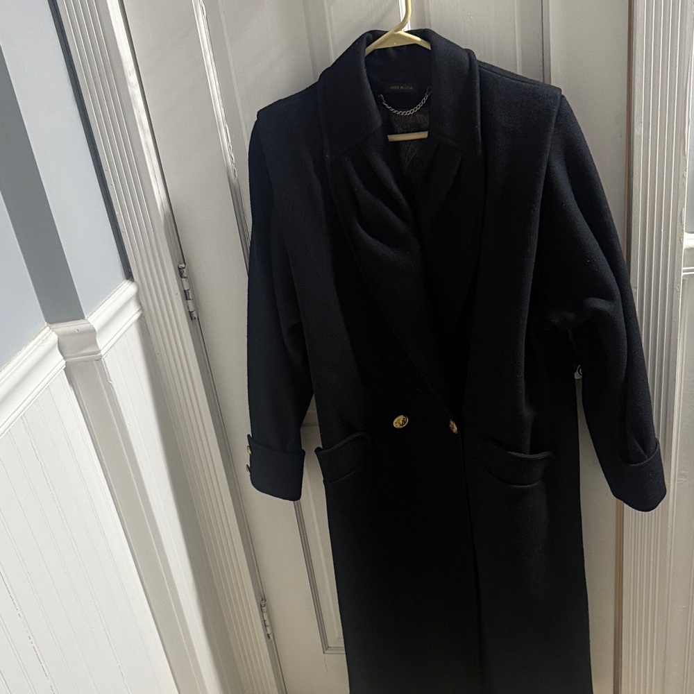 Elegant Black Women's Pea Coat